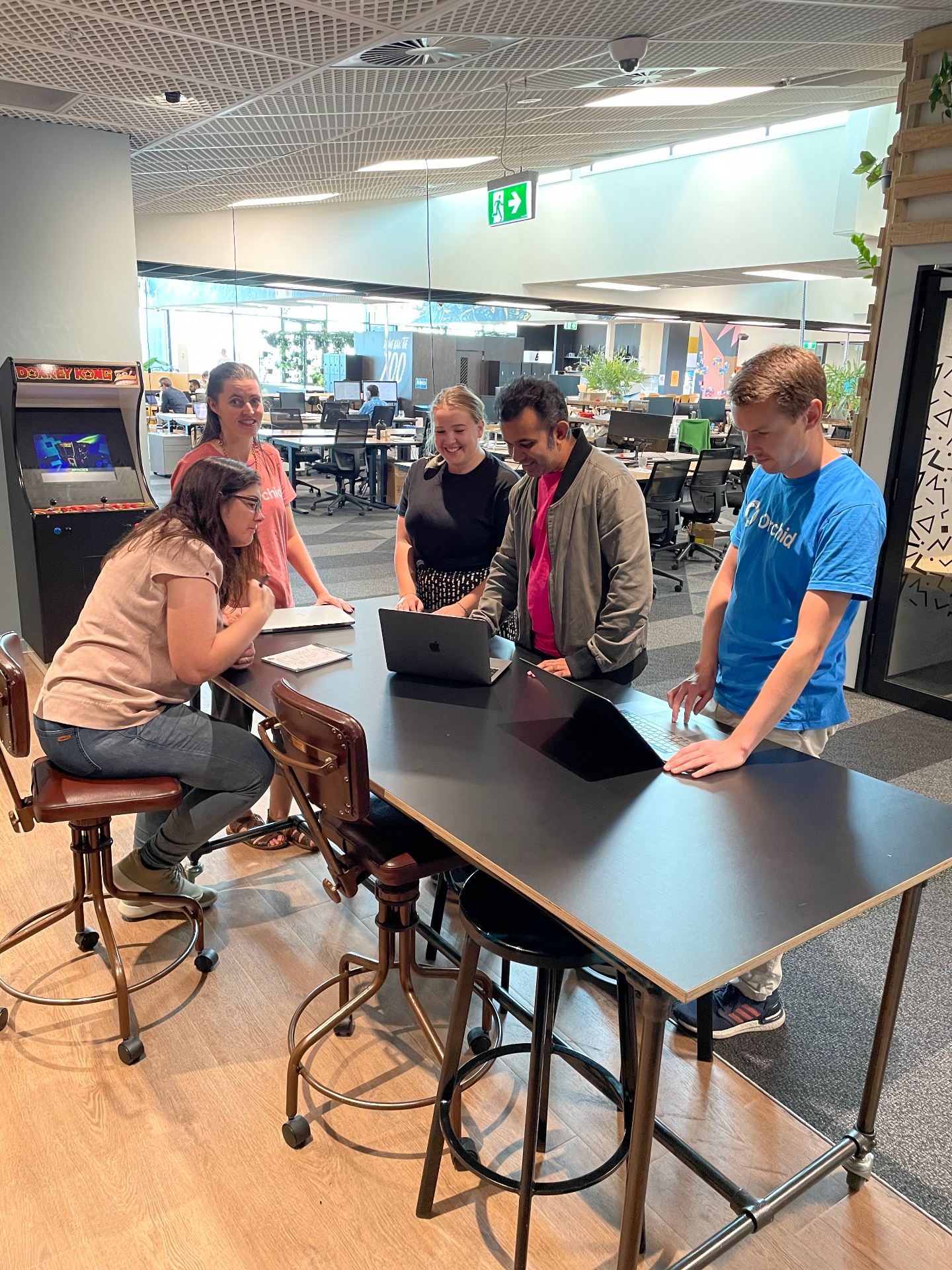 Orchid team working together on a project